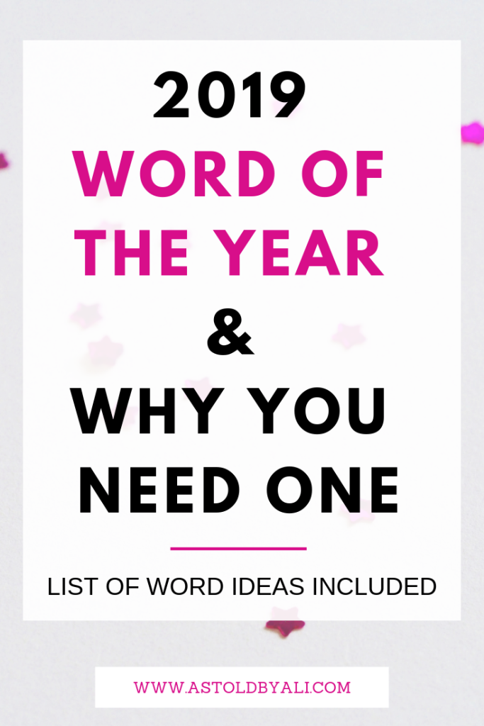Choosing your word of the year