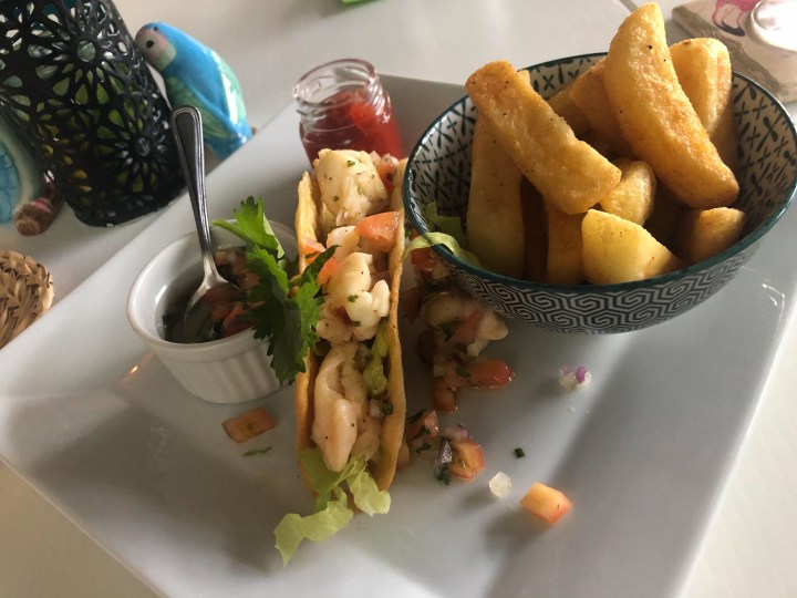 Chunky Lobster Taco, Nomad Antigua